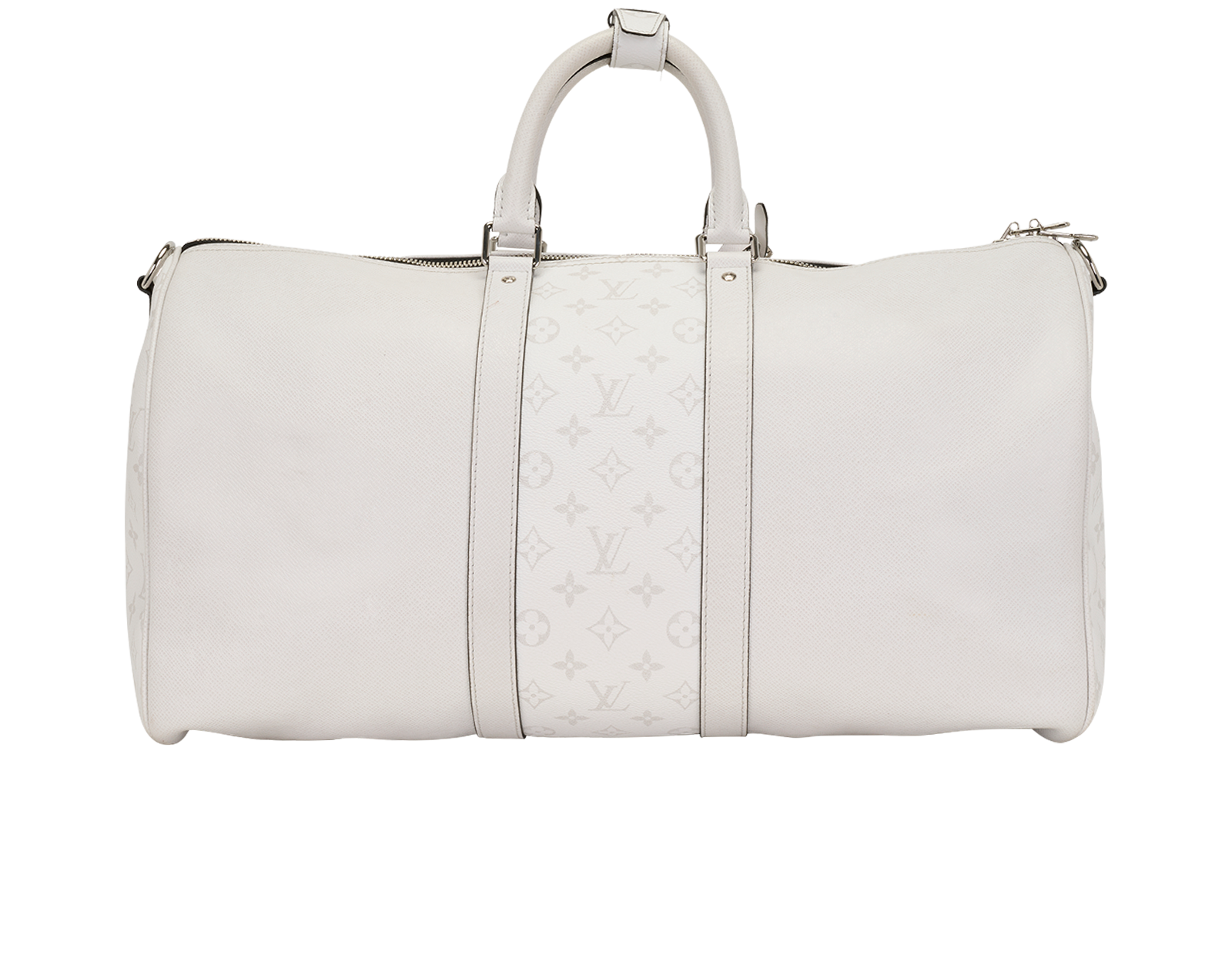 Keepall Bandouliere 50, &pound;1,500, Handbags, White, Canvas/Leather, Back view